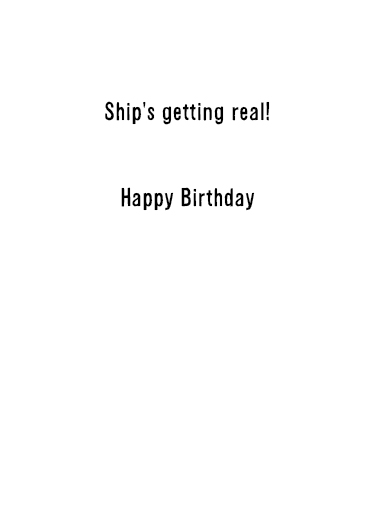 Real Ship Humorous Card Inside