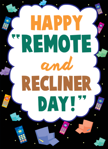 Recliner Day Cartoons Card Cover