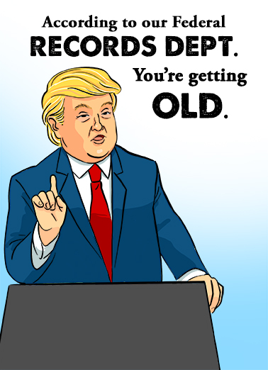 Records Department Birthday Card Cover