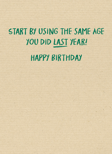 Recycling Age For Us Gals Card Inside