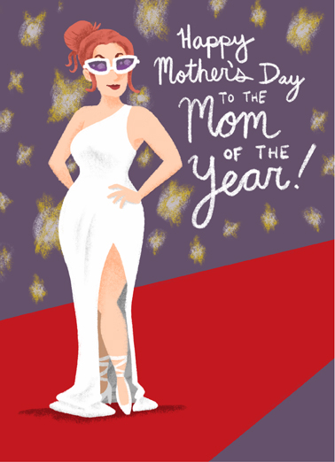 Red Carpet Mom Illustration Card Cover