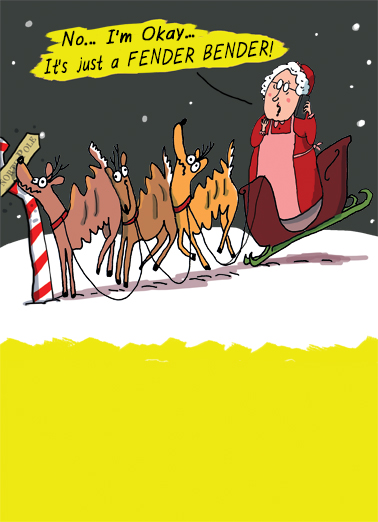 Reindeer Fender Christmas Card Cover