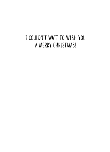 Reindeer Kids Christmas Card Inside