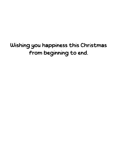 Reindeer Rears Christmas Card Inside