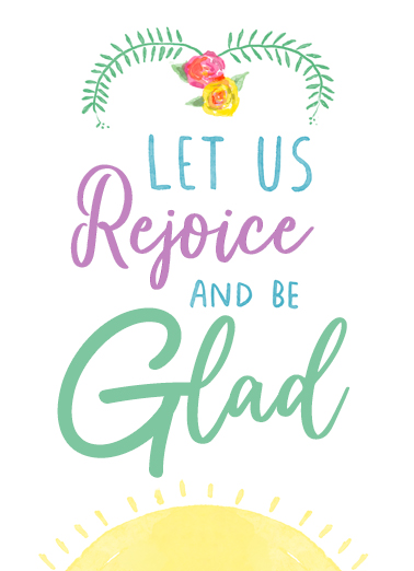 Rejoice and Be Glad Easter Ecard Cover