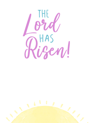 Rejoice and Be Glad Easter Card Inside