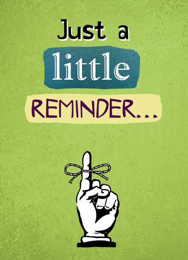 Reminder For Kids Card Cover