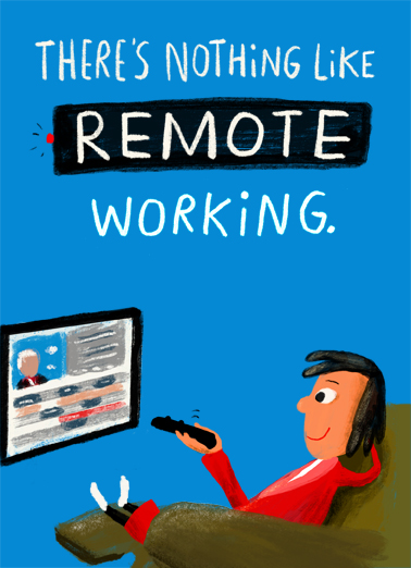 Remote Working Work from Home Card Cover
