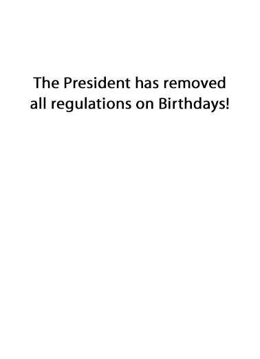 Removed Regulations 5x7 greeting Card Inside