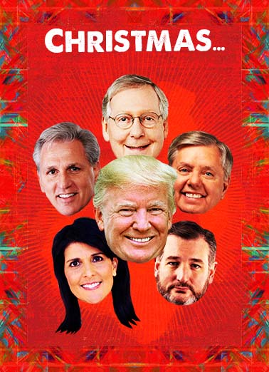 Republican Christmas President Donald Trump Card Cover