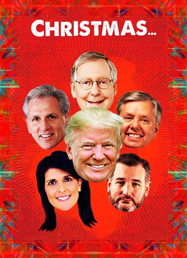 Republican Christmas Mike Pence Card Cover