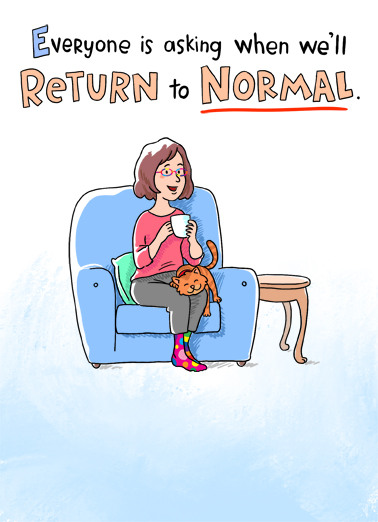 Return to Normal Work from Home Card Cover