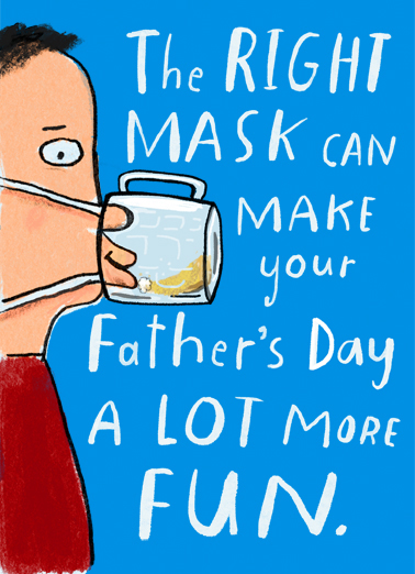 Right Mask Dad Drinking Card Cover