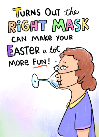 Right Mask Easter Easter Card Cover