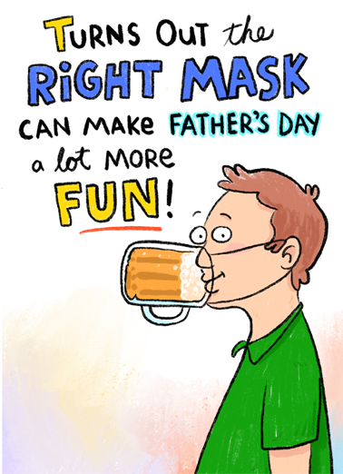 Right Mask FD Father's Day Card Cover