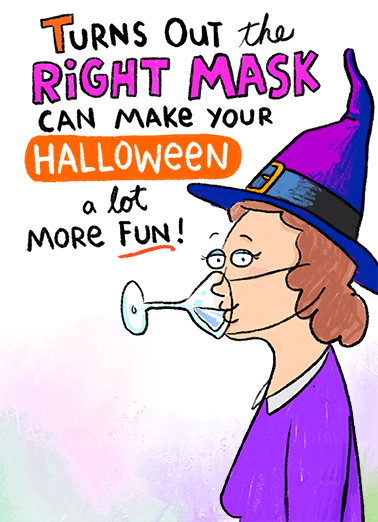 Right Mask HAL Halloween Card Cover
