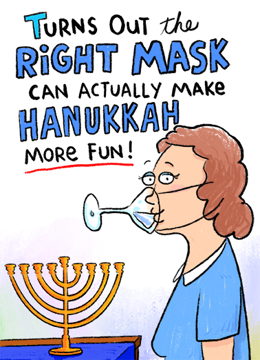 Right Mask HNKA Hanukkah Card Cover