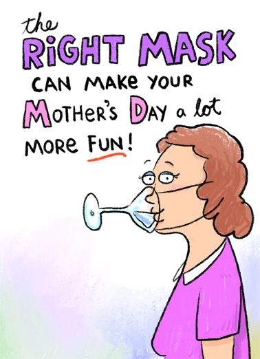 Right Mask MD Mother's Day Card Cover
