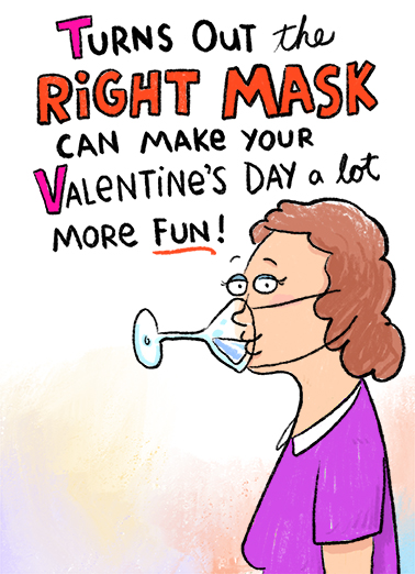 Right Mask VAL Humorous Ecard Cover