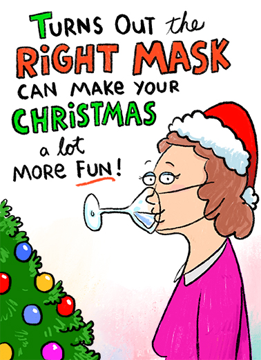Right Mask XMAS Christmas Ecard Cover