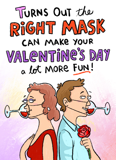 Right Masks VAL Humorous Card Cover