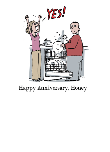 Right There Anniversary Funny Card Inside