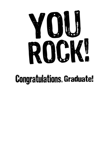 Rock Grad Graduation Ecard Inside