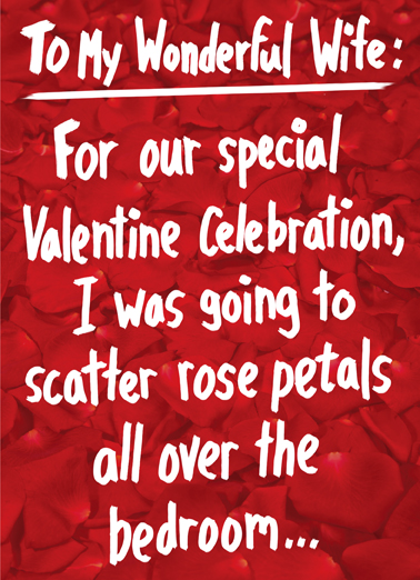 Rose Petals Valentine's Day Ecard Cover
