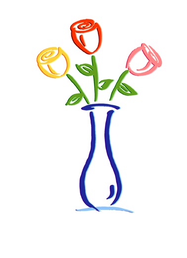 Rose Vase Roses Card Cover