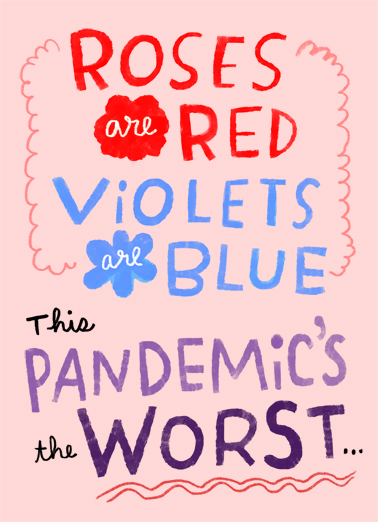 Roses Red Pandemic Quarantine Card Cover