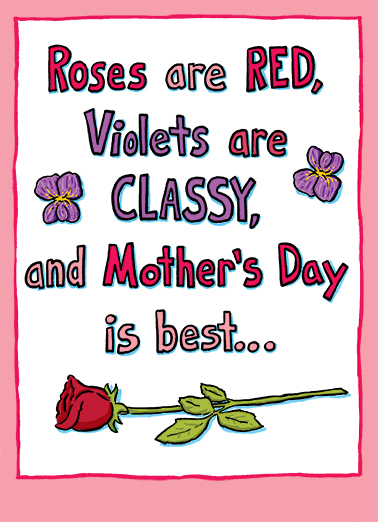 Roses are Red Mother's Day Ecard Cover