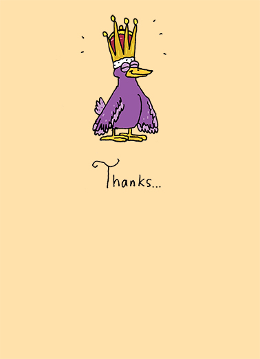 Royal Birdie Thank You Card Cover