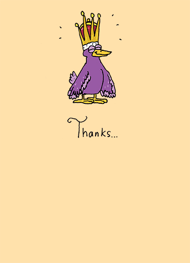 Royal Birdie Thank You Ecard Cover