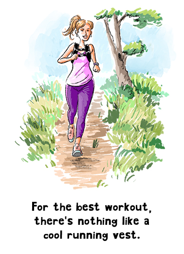Running Vest Birthday Card Cover