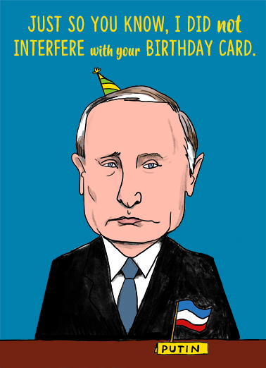 Russian Interference Drinking Card Cover