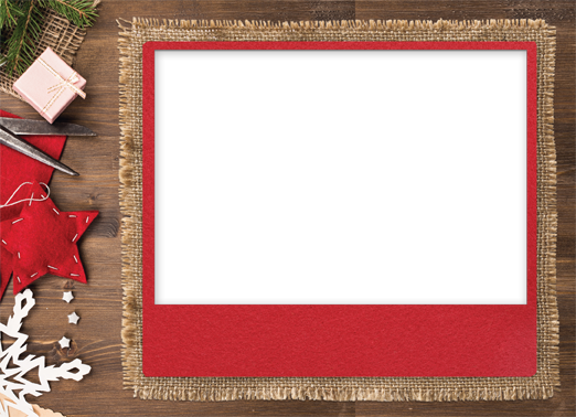 Rustic Christmas Flat Christmas Ecard Cover