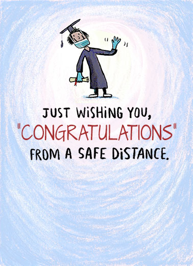 Safe Distance Grad Graduation Ecard Cover