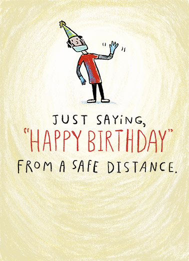 Safe Distance Social Distancing Card Cover