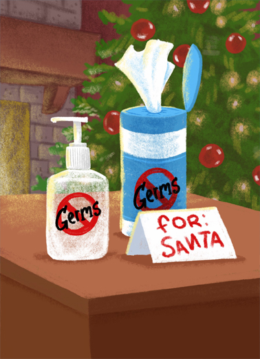 Safe For Santa Santa Card Cover