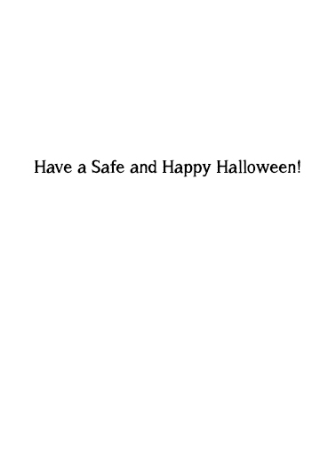 Safe Halloween Illustration Card Inside