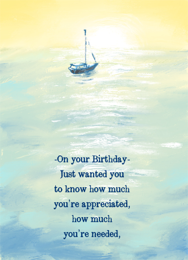 Sailboat BDAY Birthday Ecard Cover