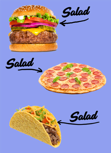 Salad Salad 5x7 greeting Card Cover