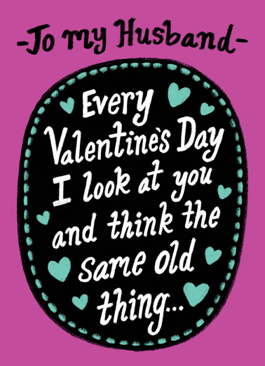 Same Old Thing Val Lettering Ecard Cover