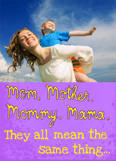 Same Thing For Any Mom Card Cover