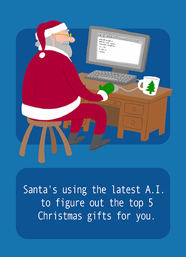 Santa AI Christmas Ecard Cover