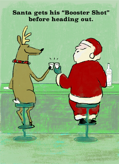 Santa Booster Shot  Ecard Cover