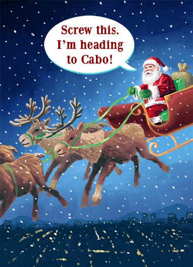 Santa Cabo - Funny Christmas Card to personalize and send.
