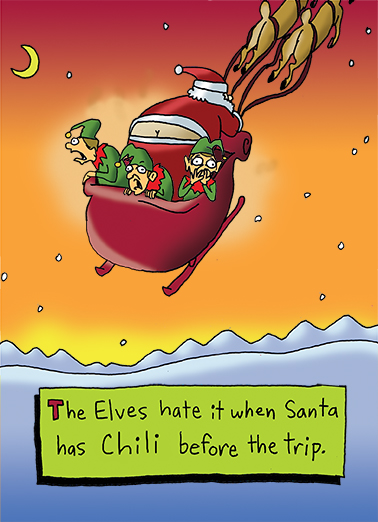 Santa Chili Fart  Ecard Cover