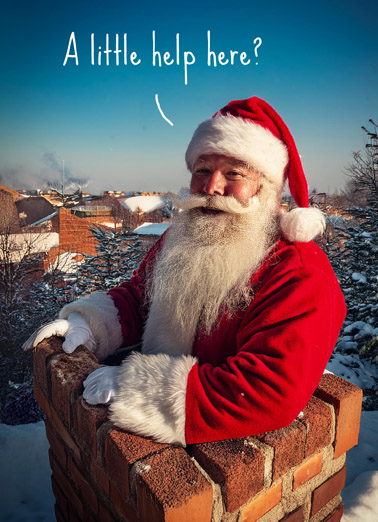 Santa Chimney Cookies Christmas Card Cover