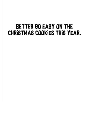 Santa Chimney Cookies Christmas Card Inside